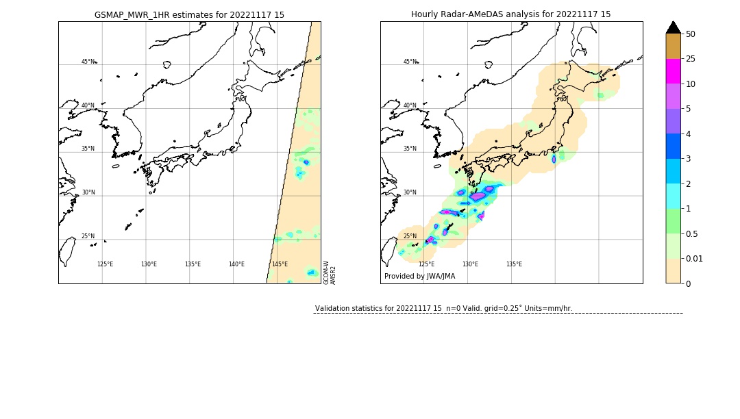 GSMaP MWR validation image. 2022/11/17 15