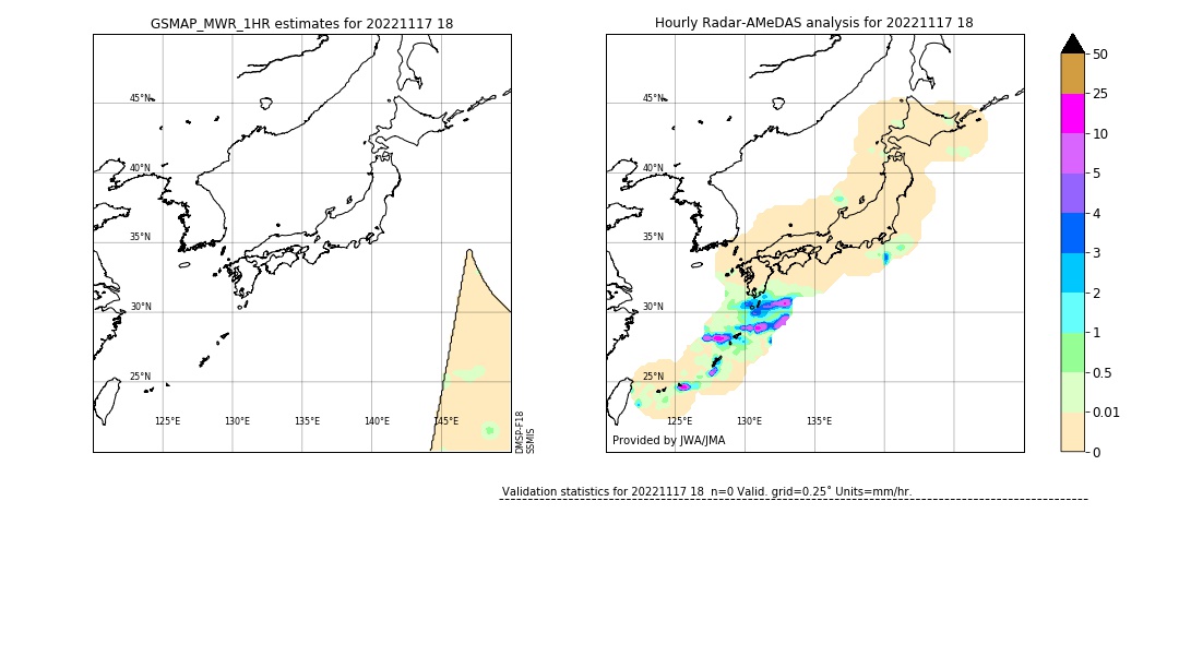 GSMaP MWR validation image. 2022/11/17 18