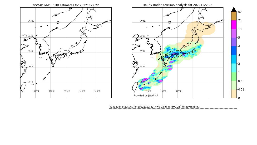 GSMaP MWR validation image. 2022/11/22 22