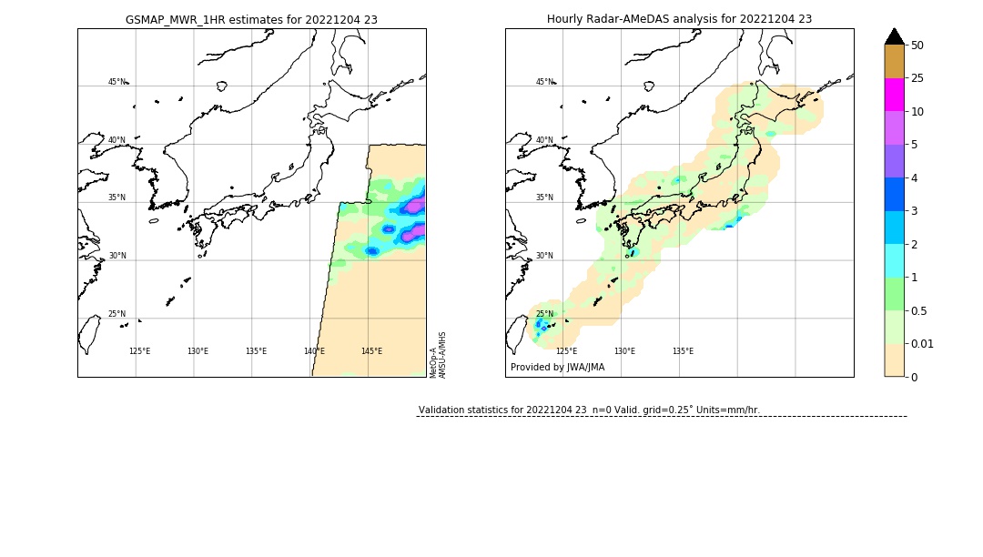 GSMaP MWR validation image. 2022/12/04 23