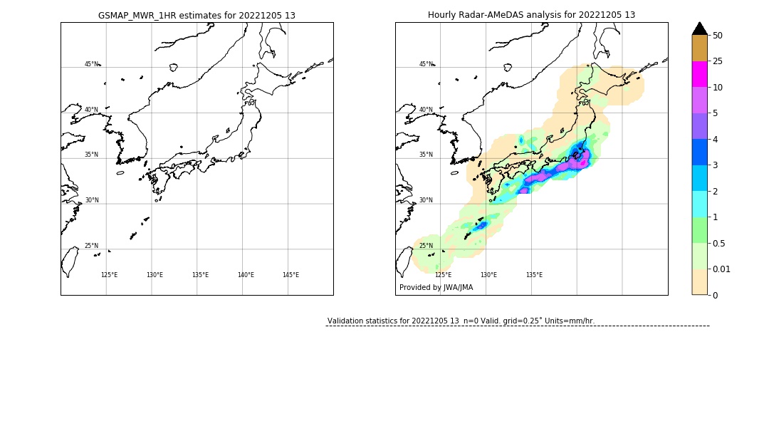 GSMaP MWR validation image. 2022/12/05 13