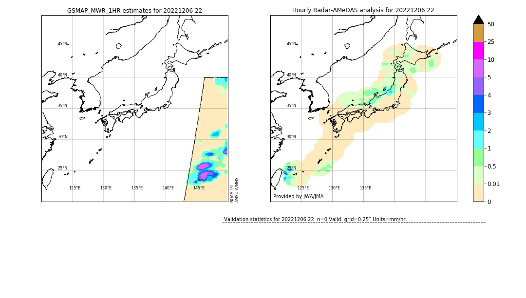 GSMaP MWR validation image. 2022/12/06 22