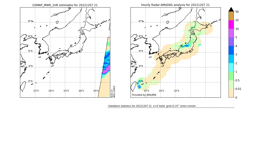 GSMaP MWR validation image. 2022/12/07 21