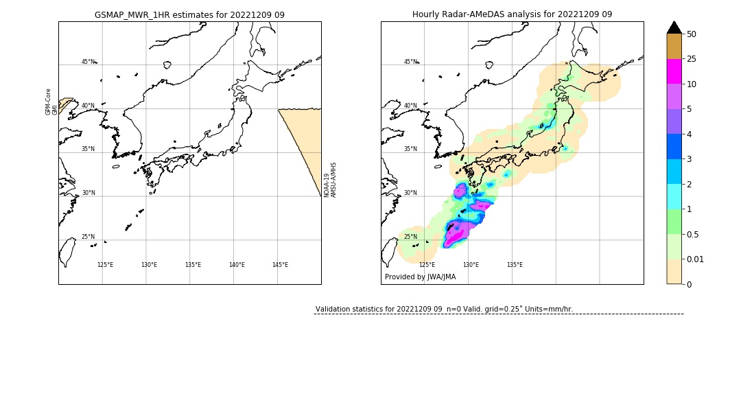 GSMaP MWR validation image. 2022/12/09 09