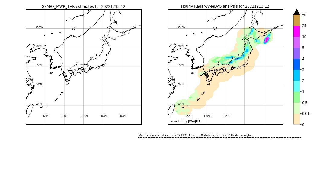 GSMaP MWR validation image. 2022/12/13 12