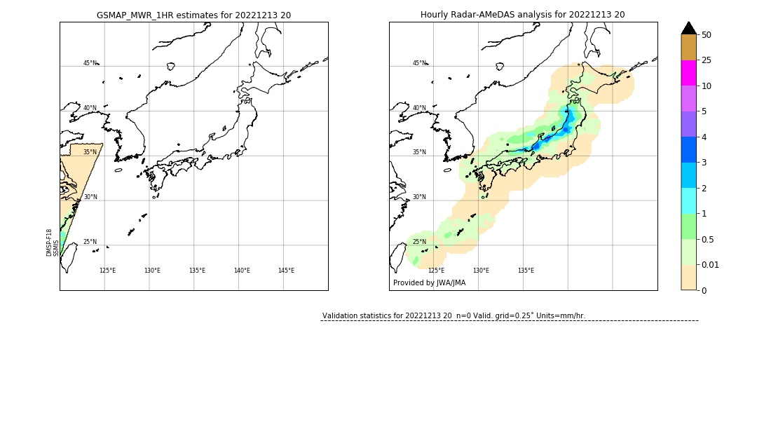 GSMaP MWR validation image. 2022/12/13 20