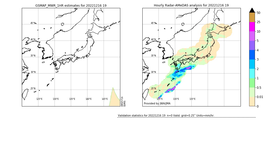 GSMaP MWR validation image. 2022/12/16 19