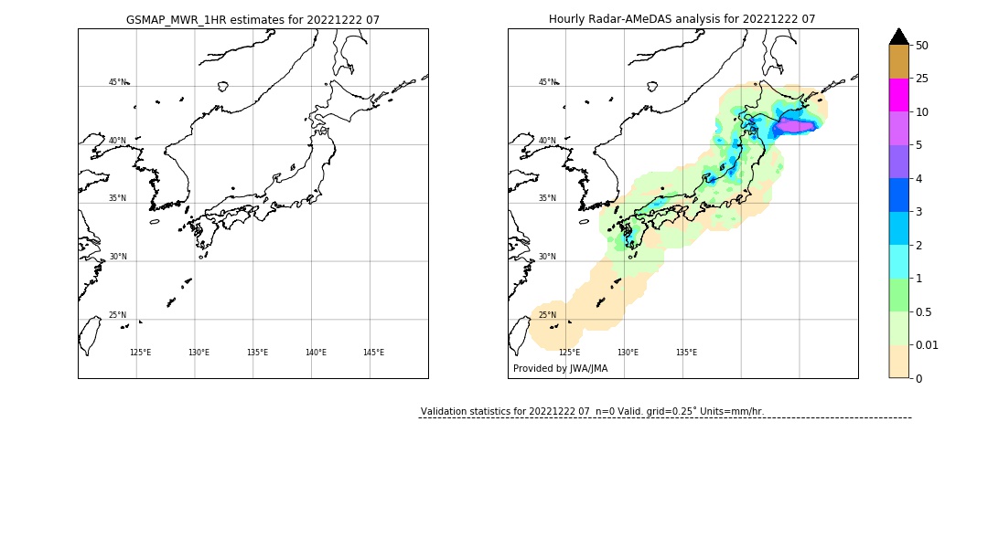 GSMaP MWR validation image. 2022/12/22 07