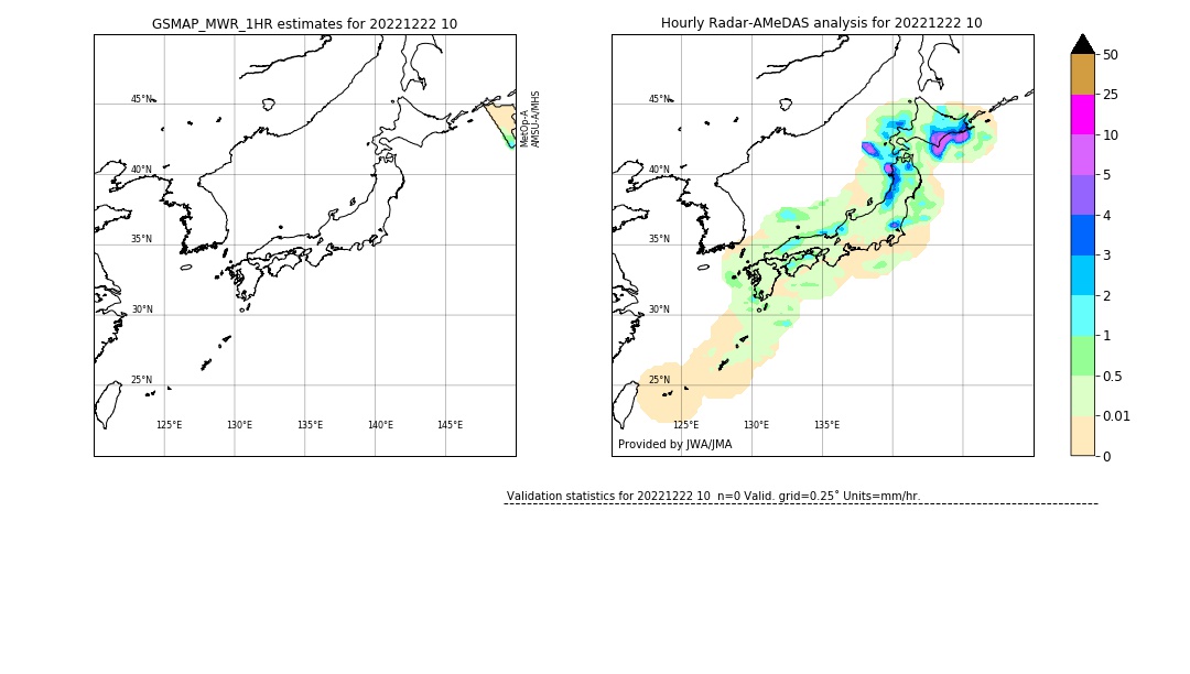 GSMaP MWR validation image. 2022/12/22 10