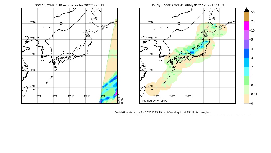 GSMaP MWR validation image. 2022/12/23 19