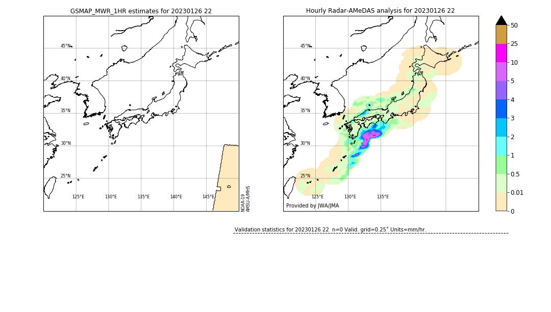 GSMaP MWR validation image. 2023/01/26 22