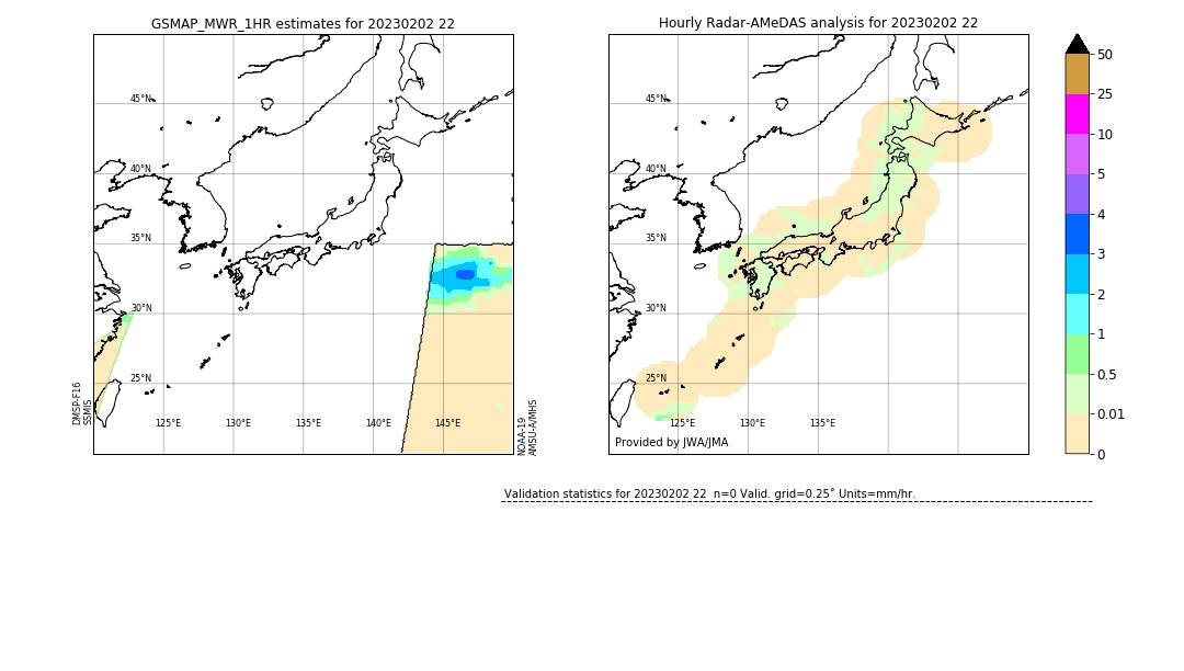 GSMaP MWR validation image. 2023/02/02 22