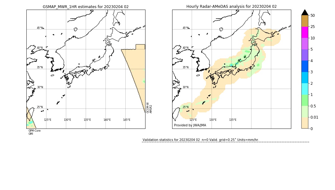 GSMaP MWR validation image. 2023/02/04 02