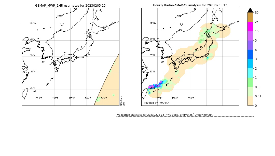 GSMaP MWR validation image. 2023/02/05 13