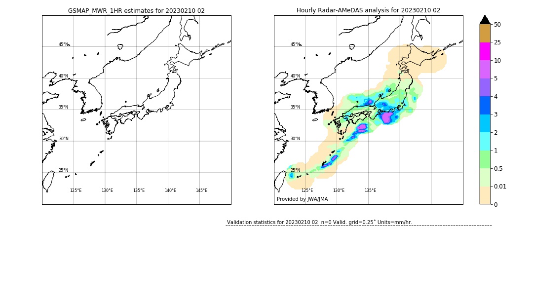 GSMaP MWR validation image. 2023/02/10 02