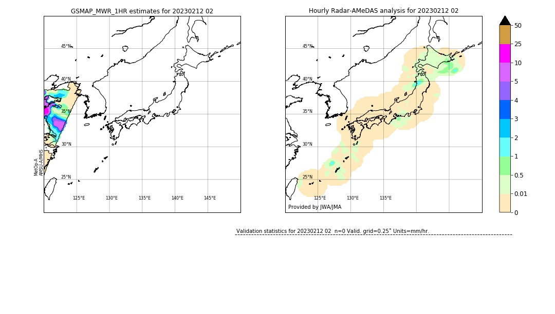 GSMaP MWR validation image. 2023/02/12 02