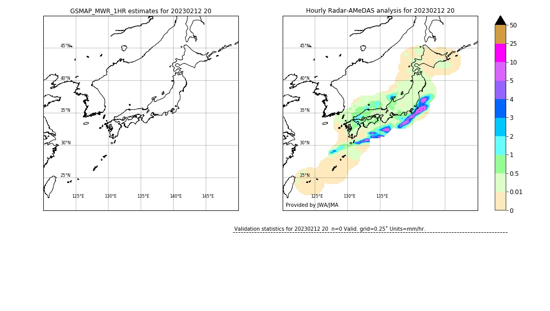 GSMaP MWR validation image. 2023/02/12 20