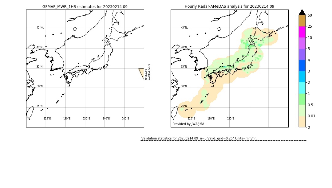 GSMaP MWR validation image. 2023/02/14 09