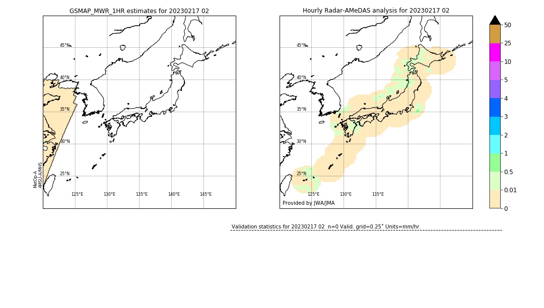 GSMaP MWR validation image. 2023/02/17 02