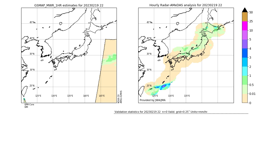 GSMaP MWR validation image. 2023/02/19 22