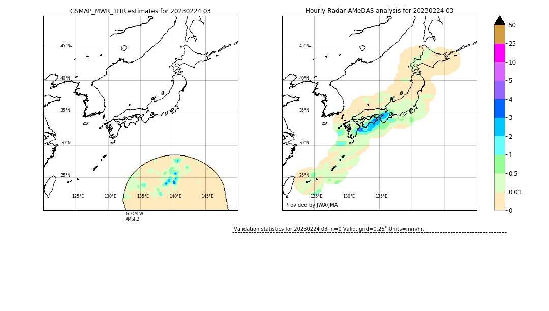 GSMaP MWR validation image. 2023/02/24 03