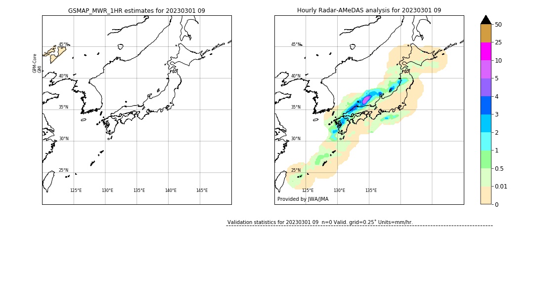 GSMaP MWR validation image. 2023/03/01 09