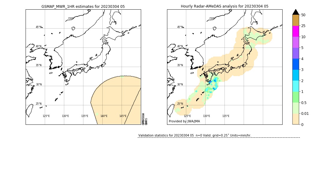 GSMaP MWR validation image. 2023/03/04 05