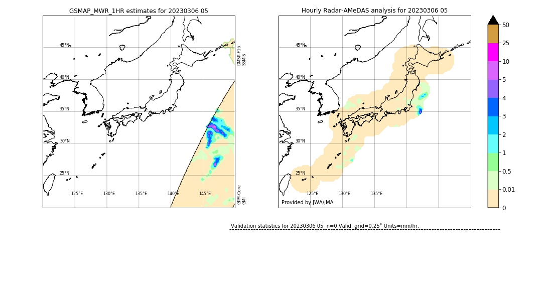 GSMaP MWR validation image. 2023/03/06 05