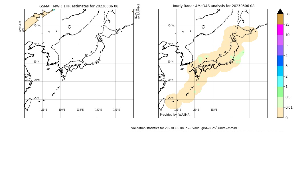 GSMaP MWR validation image. 2023/03/06 08