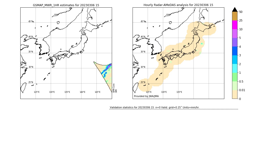 GSMaP MWR validation image. 2023/03/06 15