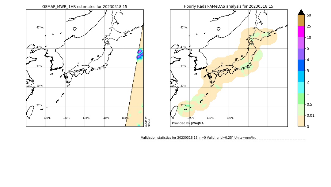 GSMaP MWR validation image. 2023/03/18 15