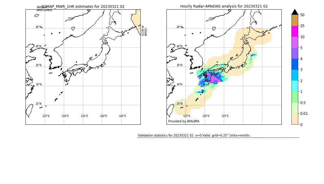 GSMaP MWR validation image. 2023/03/21 02