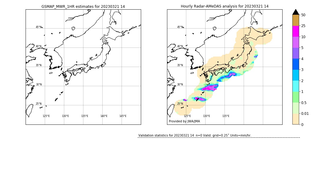 GSMaP MWR validation image. 2023/03/21 14