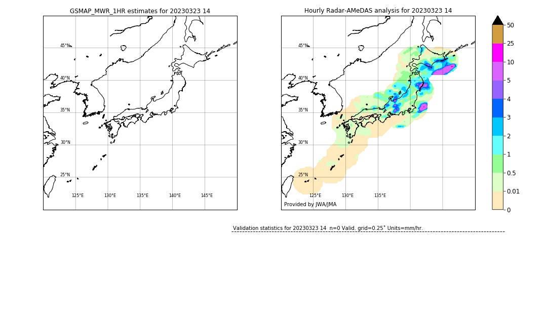 GSMaP MWR validation image. 2023/03/23 14