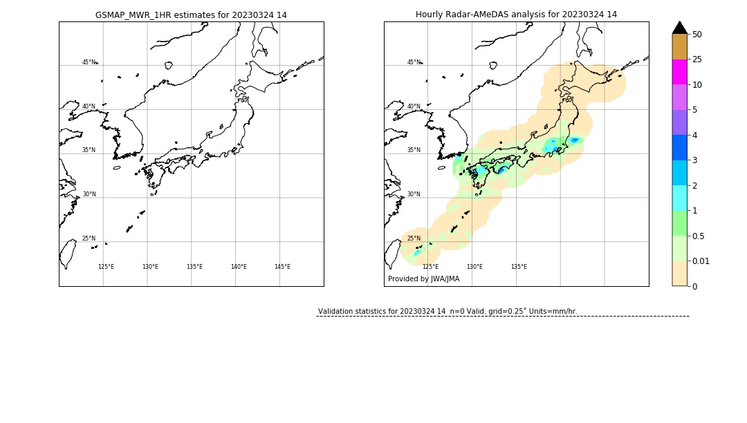 GSMaP MWR validation image. 2023/03/24 14