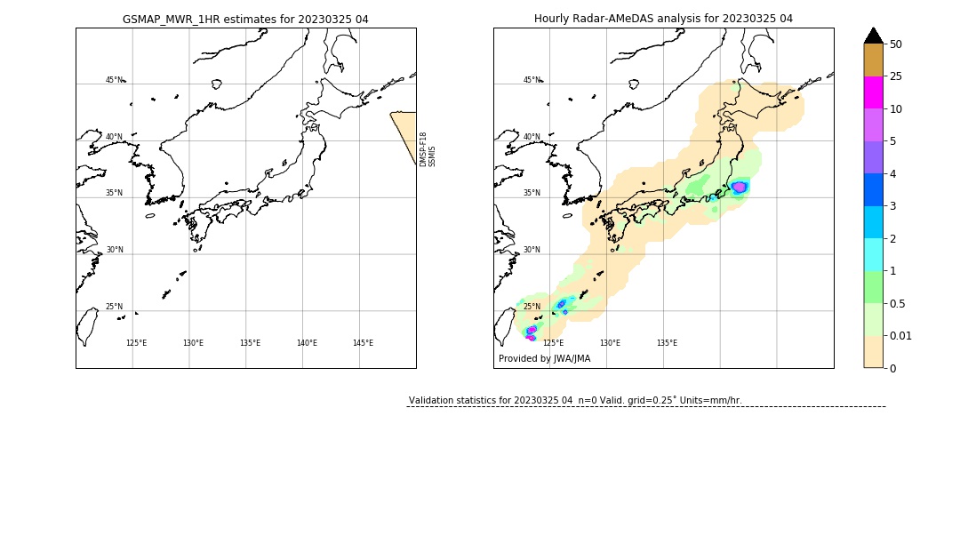 GSMaP MWR validation image. 2023/03/25 04