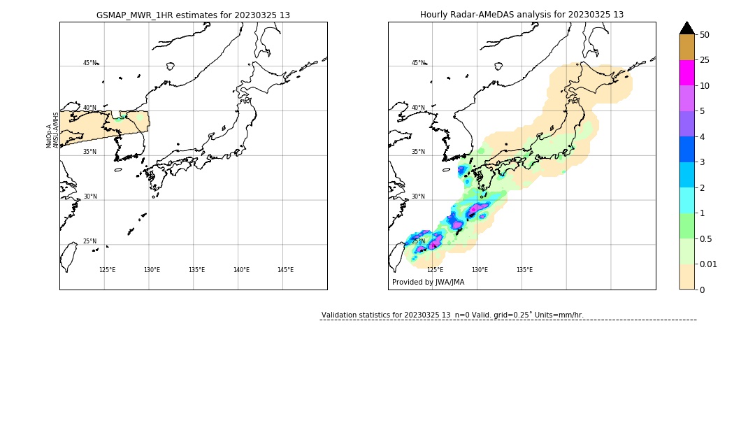 GSMaP MWR validation image. 2023/03/25 13