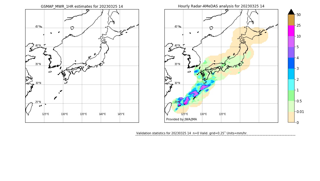 GSMaP MWR validation image. 2023/03/25 14