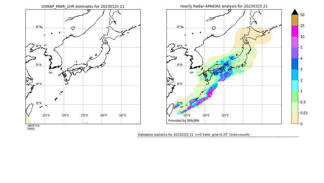 GSMaP MWR validation image. 2023/03/25 21