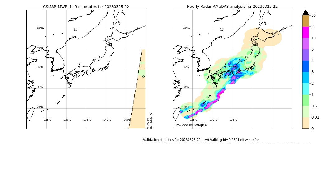 GSMaP MWR validation image. 2023/03/25 22