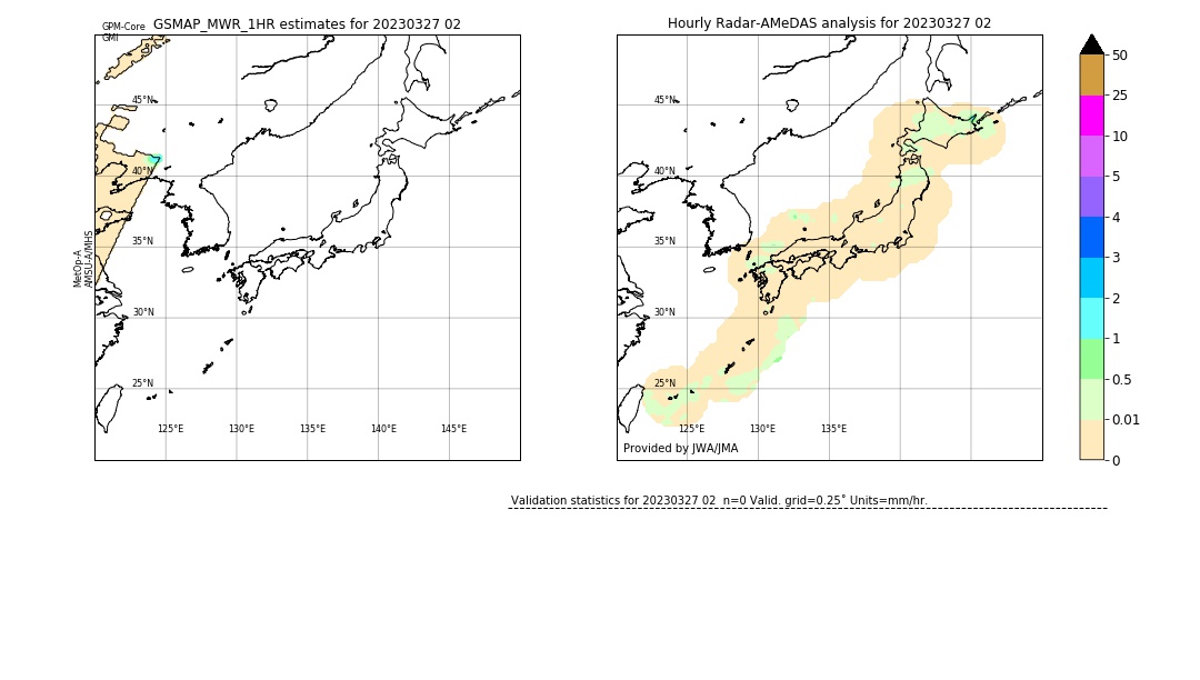 GSMaP MWR validation image. 2023/03/27 02