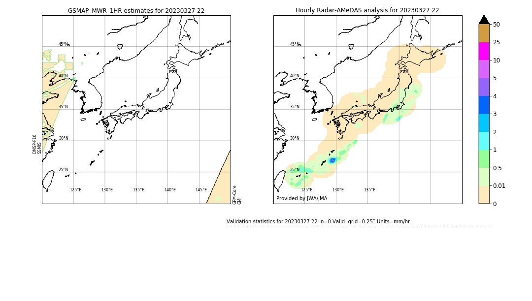 GSMaP MWR validation image. 2023/03/27 22