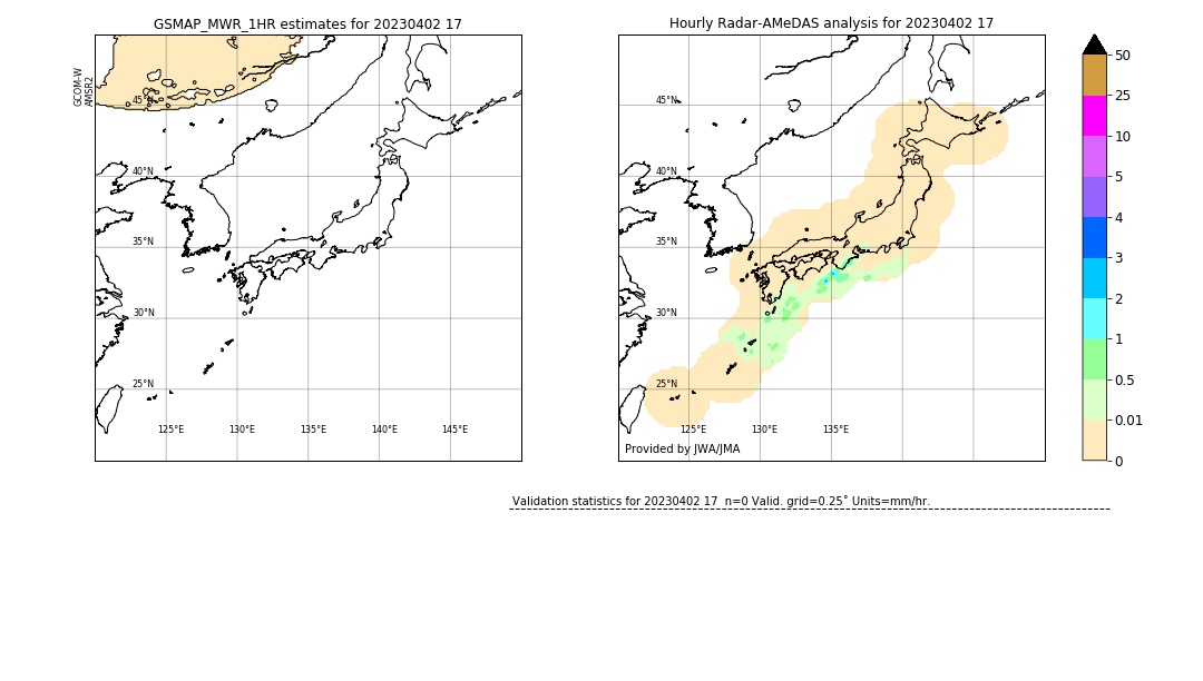 GSMaP MWR validation image. 2023/04/02 17