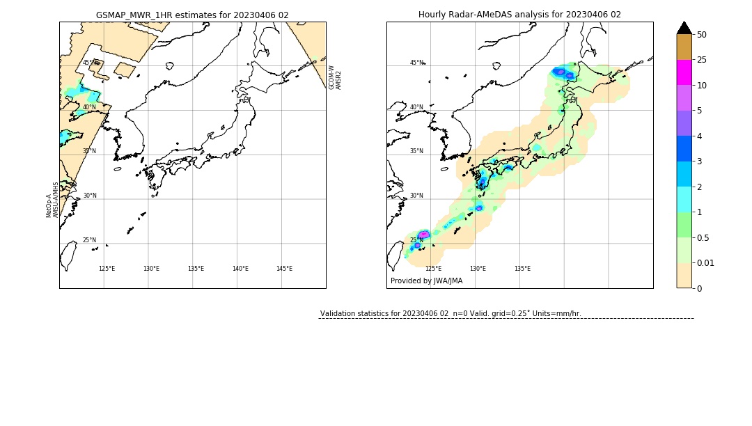 GSMaP MWR validation image. 2023/04/06 02