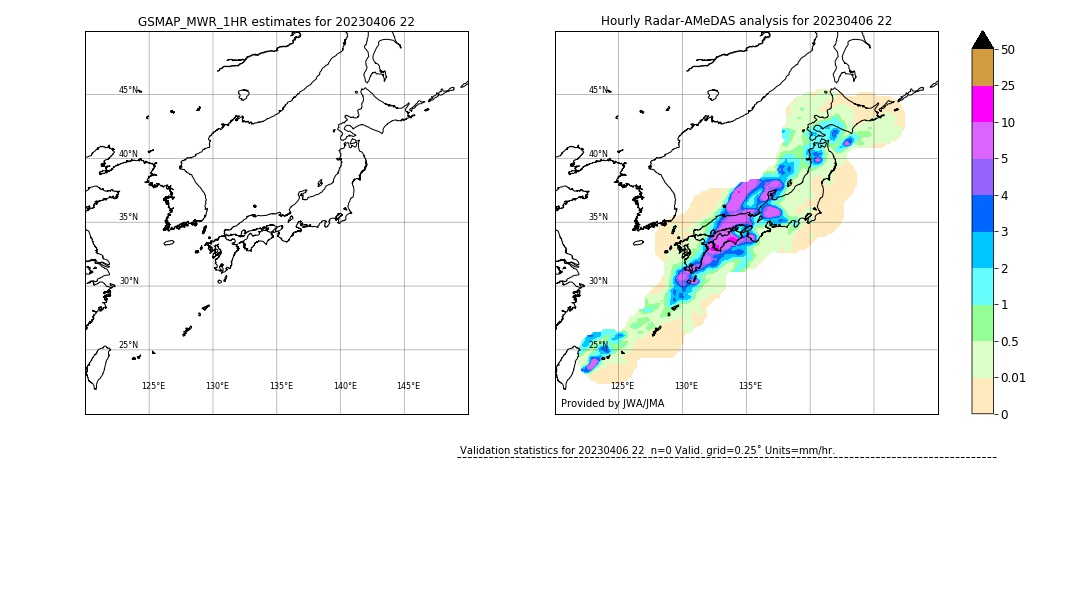 GSMaP MWR validation image. 2023/04/06 22