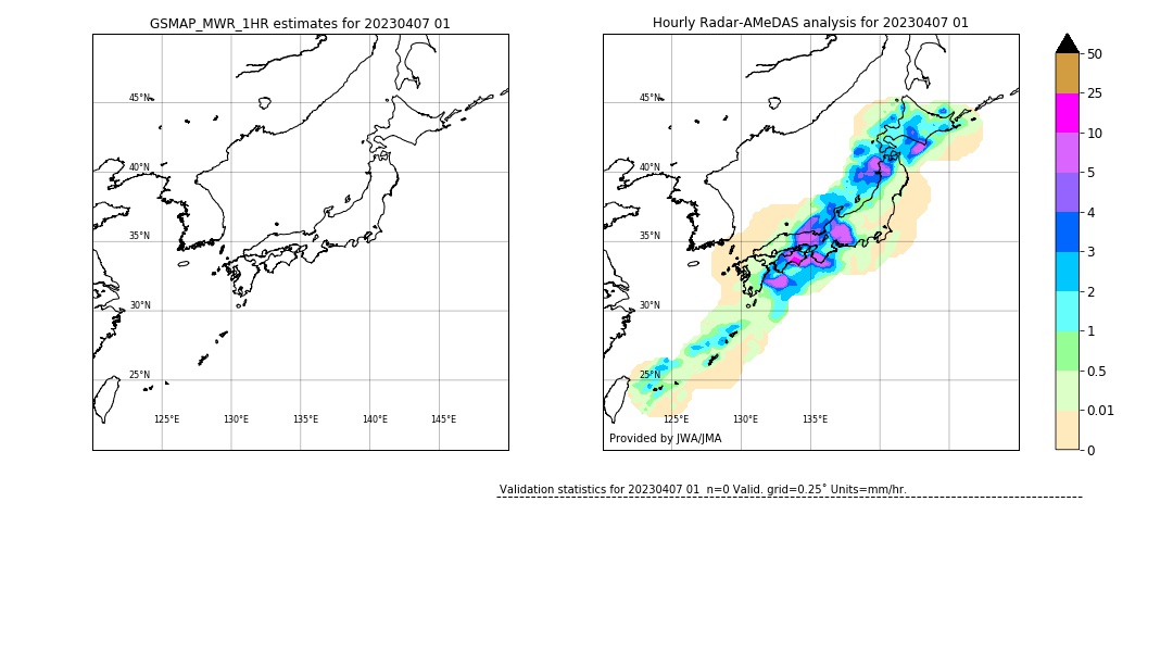 GSMaP MWR validation image. 2023/04/07 01