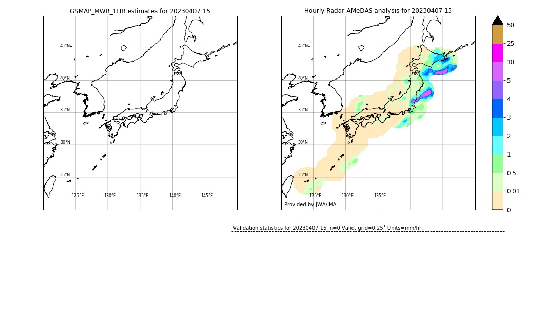 GSMaP MWR validation image. 2023/04/07 15