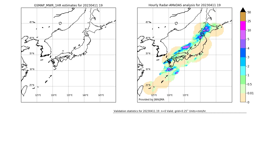 GSMaP MWR validation image. 2023/04/11 19