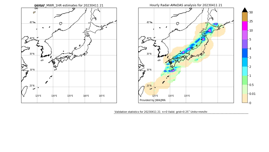 GSMaP MWR validation image. 2023/04/11 21