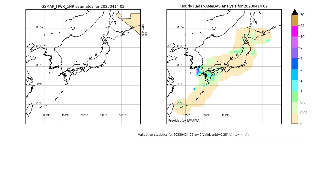 GSMaP MWR validation image. 2023/04/14 02